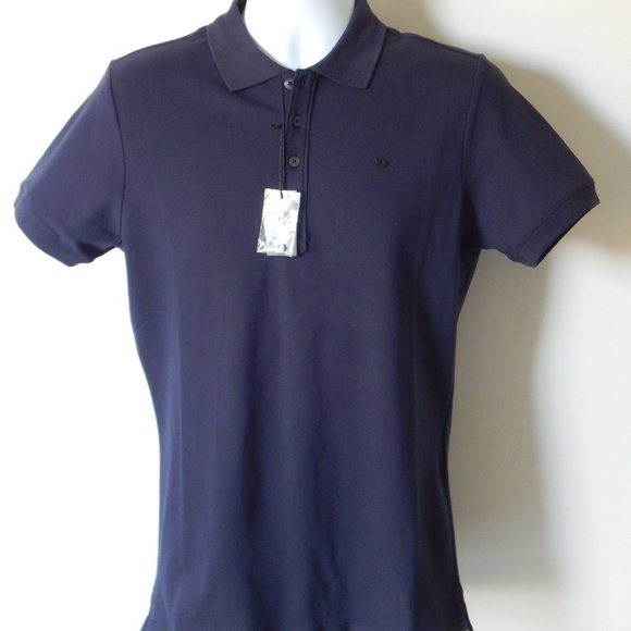 DIESEL PREMIUM T-HEAL BUTTON FRONT POLO SHIRT NAVY